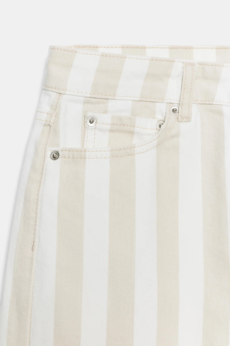 ZW COLLECTION MID-RISE STRIPED TAPERED JEANS