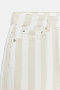 ZW COLLECTION MID-RISE STRIPED TAPERED JEANS