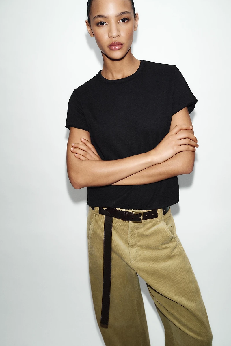 T-SHIRT COTON MANCHES COURTES