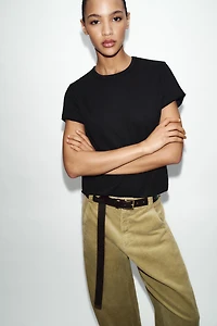 T-SHIRT COTON MANCHES COURTES