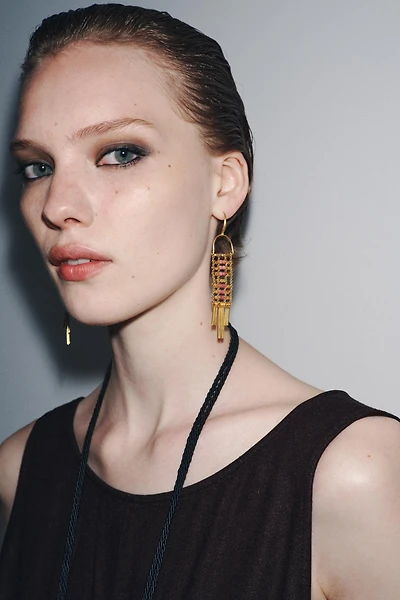 METAL BEAD EARRINGS
