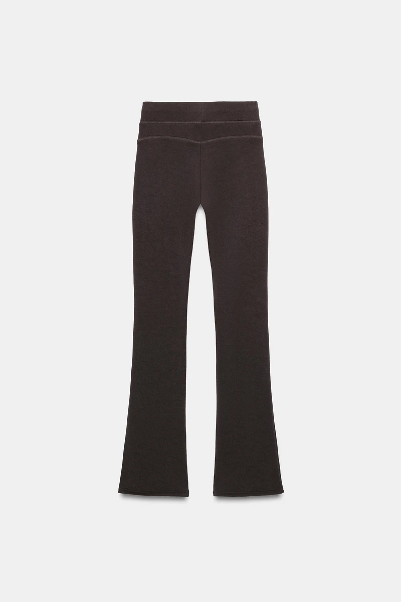 WASHED EFFECT FLARE PANTS
