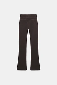 WASHED EFFECT FLARE PANTS