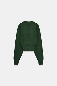 CROPPED BASIC KNIT JUMPER