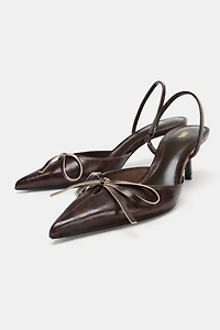 BOW SLINGBACK SHOES