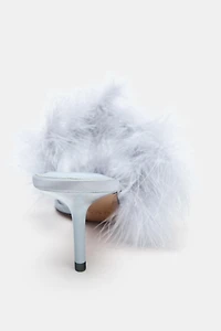 FEATHER HEELED SANDALS