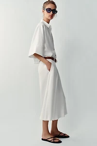 BELTED LONG BERMUDA SHORTS