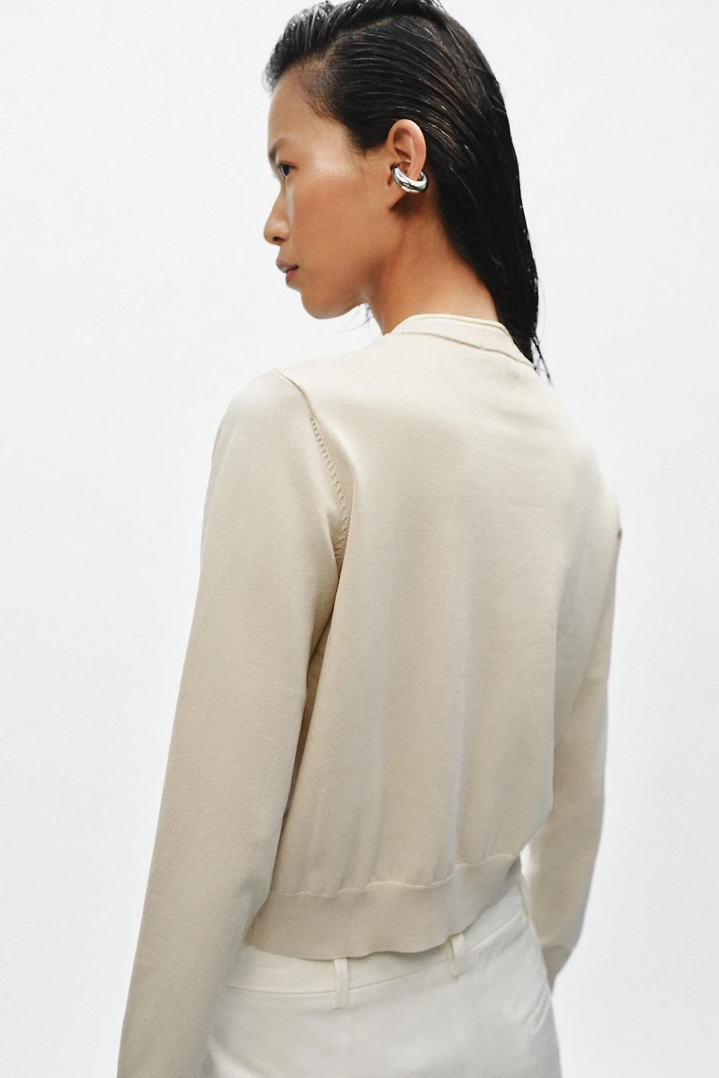 COMBINATION KNIT JACKET