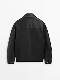 Nappa leather jacket with pockets