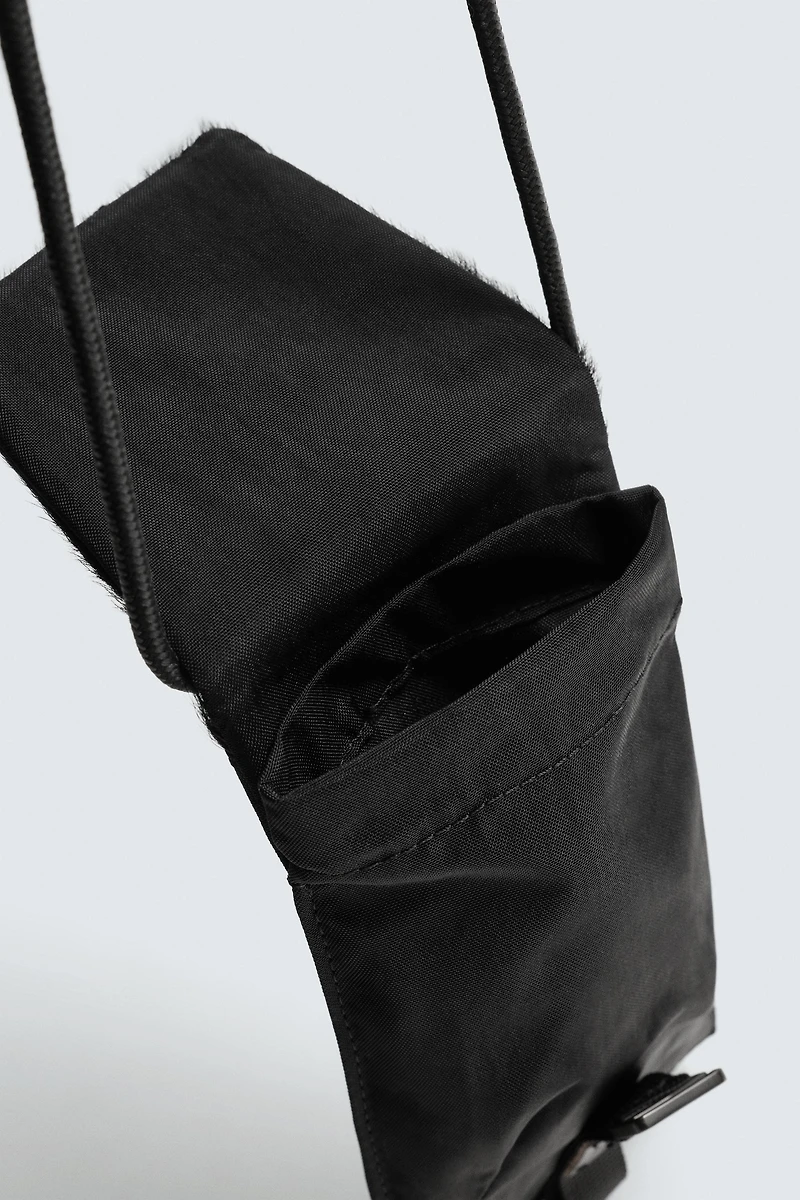 CROSSBODY BAG WITH FAUX FUR DETAIL X SR_A