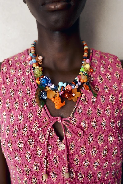 MULTI-COLORED BEAD NECKLACE