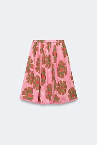 6-14 ANS/ JUPE MIDI IMPRIMÉ FLEURS ÉDITION LIMITÉE