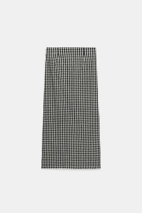 DRAPED GINGHAM SKIRT
