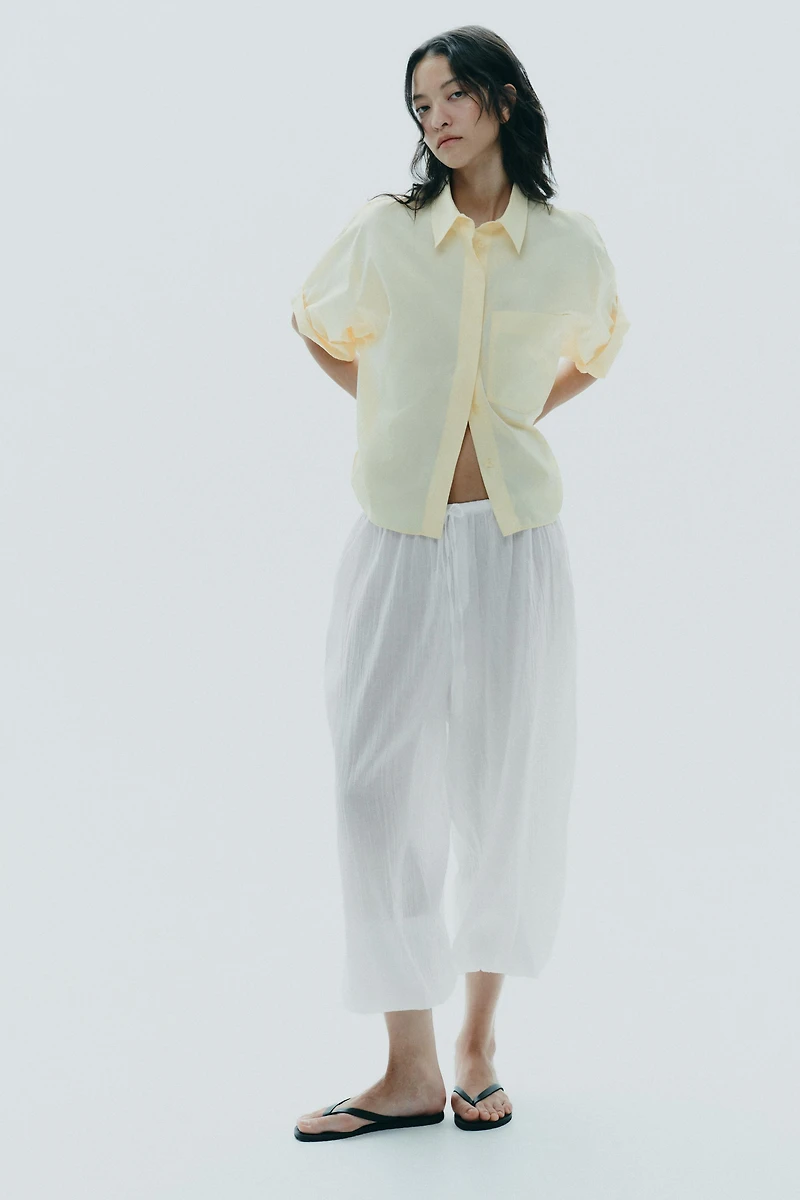 CHEMISE EN POPELINE À POCHE