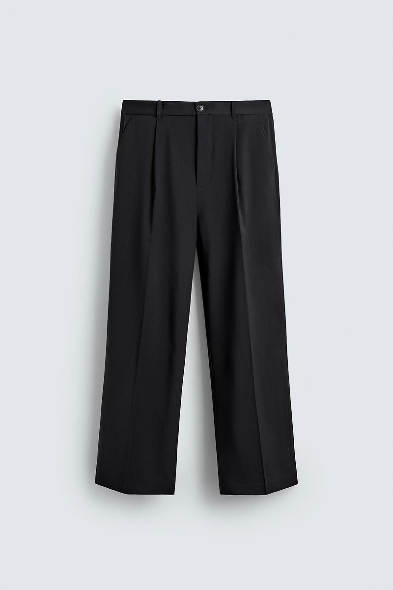 PANTALON STRUCTURÉ À PLIS