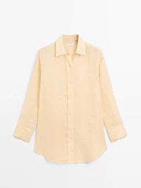 Long 100% linen shirt - STUDIO