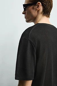 VISCOSE BLEND KNIT T-SHIRT