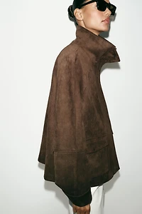 FAUX SUEDE POCKET JACKET