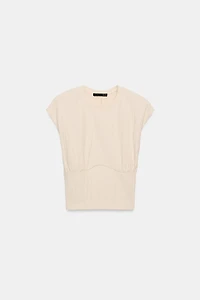 TEXTURED CORSET TOP