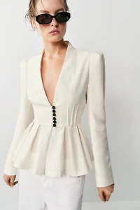 TAILORED SHOULDER PAD BLAZER