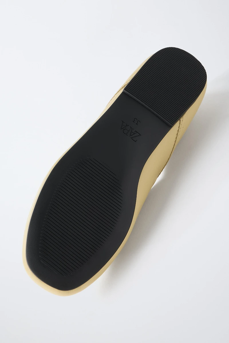LEATHER BALLET FLATS