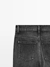 High-waist boot-cut jeans
