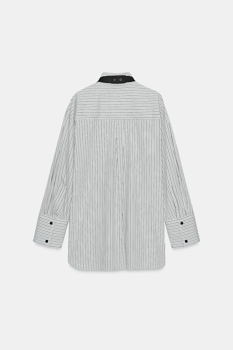 POPLIN SHIRT WITH TIE