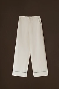 PANTS WITH BLACK PIPING