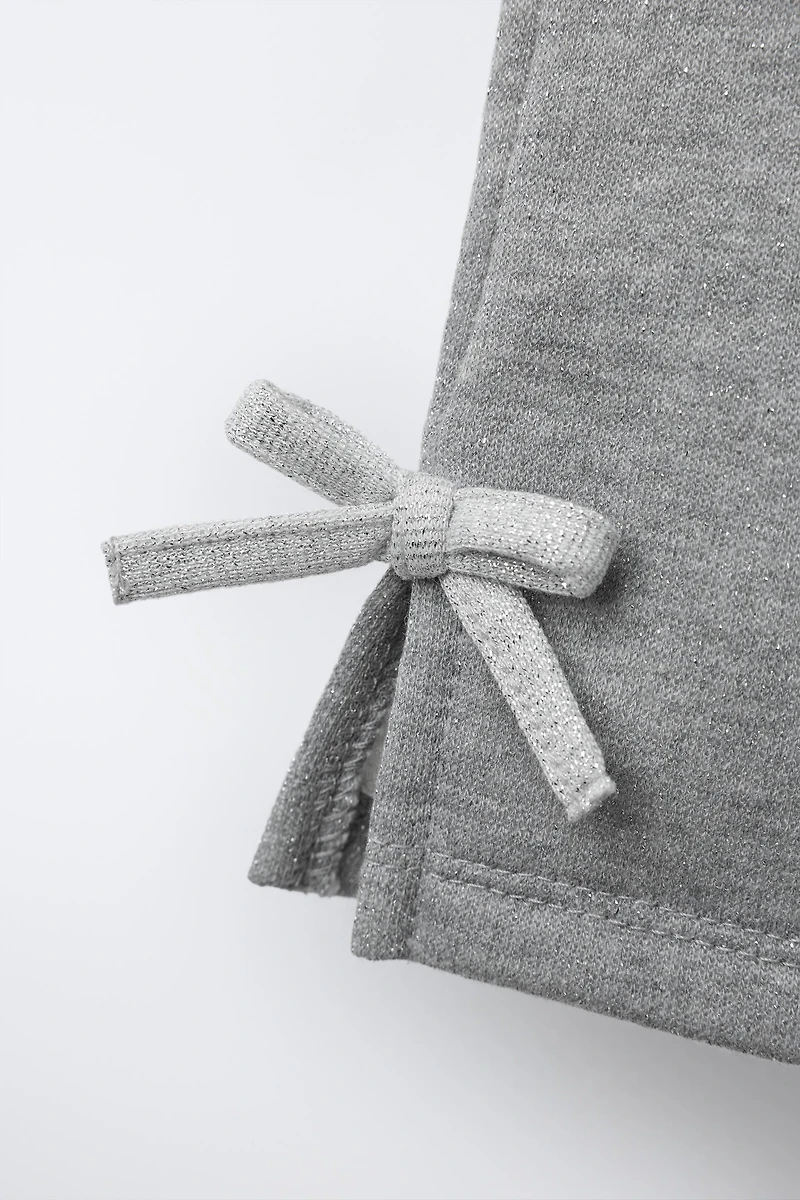 SPARKLY BOW PLUSH PANTS