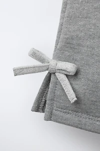 SPARKLY BOW PLUSH PANTS