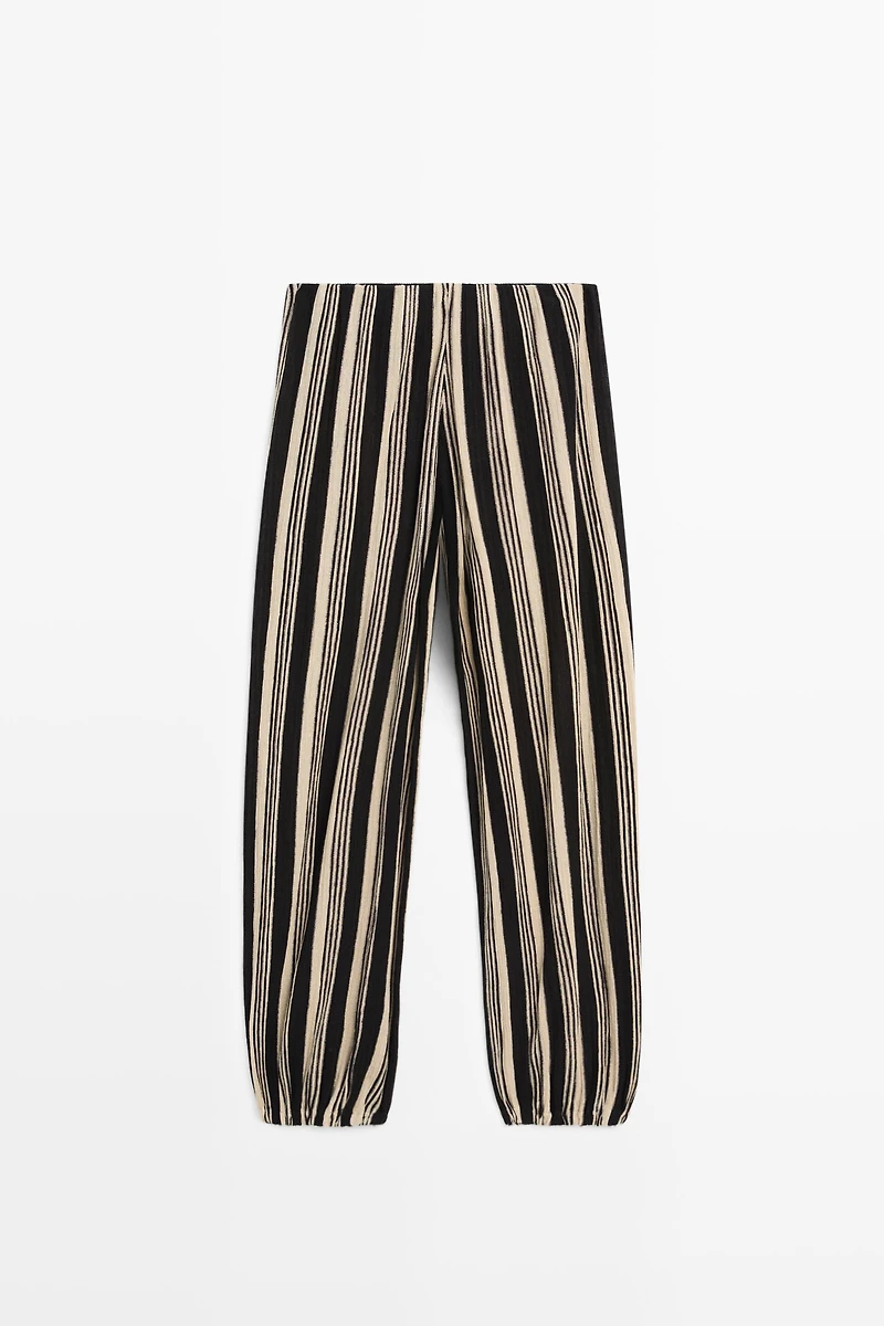 Striped sarouel co-ord pants
