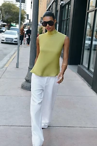 SATIN TIE TOP
