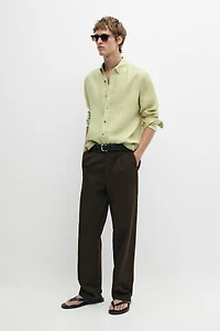100% linen regular fit shirt
