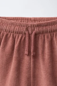 TOWEL EFFECT T-SHIRT AND BERMUDA SET
