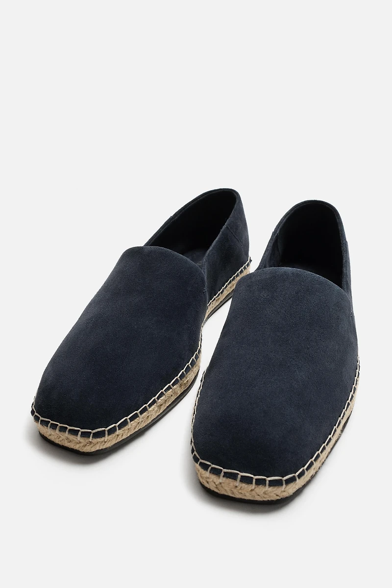 LEATHER ESPADRILLE
