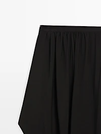 Draped crepe midi skirt - LIMITED