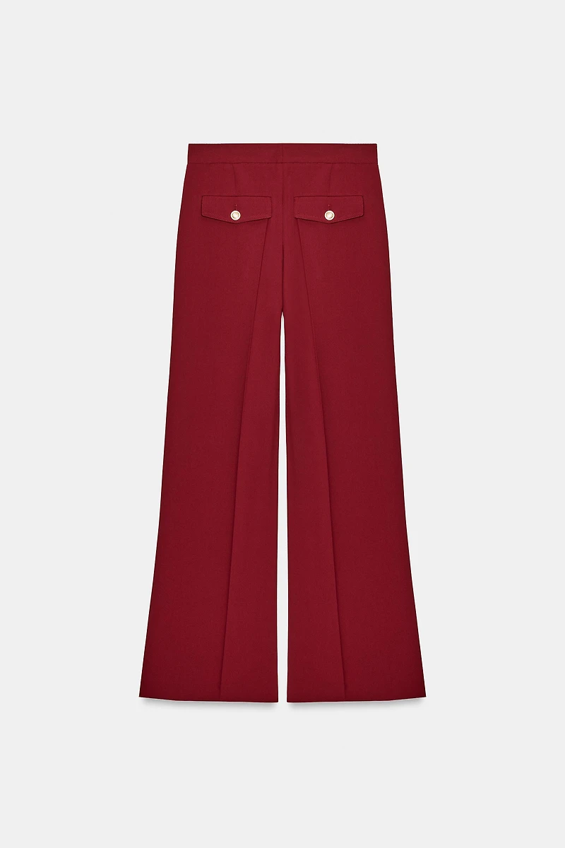 WIDE LEG PLEATED PANTS