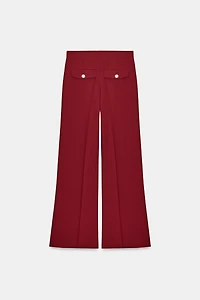 WIDE LEG PLEATED PANTS