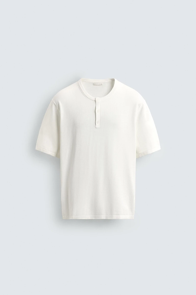KNIT HENLEY SHIRT
