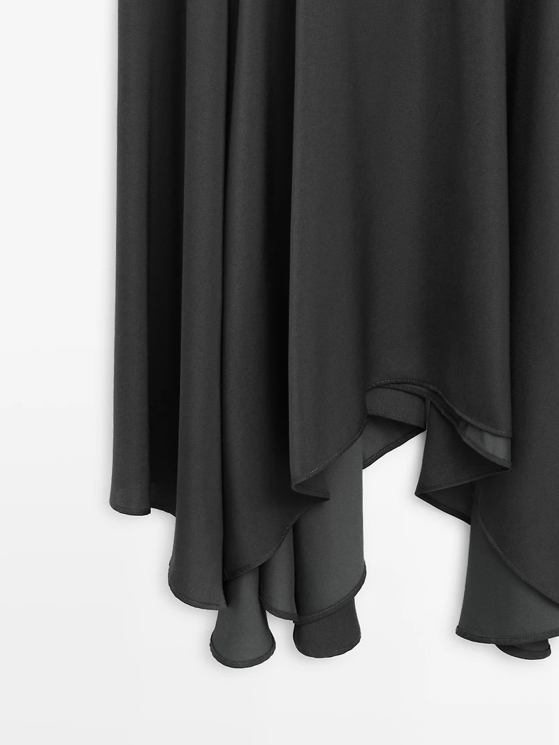 Contrast knit polo dress