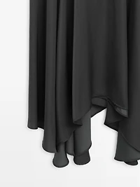 Contrast knit polo dress