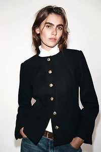 TAILORED ROUND NECK BLAZER