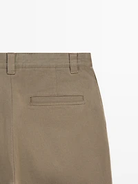 Relaxed fit cotton trousers