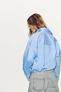 STRIPED POPLIN SHIRT