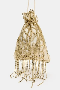 SAC SEAU FRONCÉ À PAILLETTES