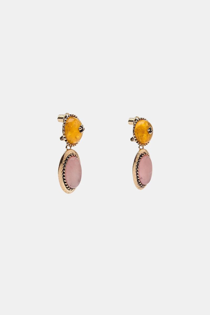 STONE SHAPE EARRINGS