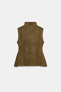 ASYMMETRIC KNIT TOP WITH SIDE APPLIQUÉS