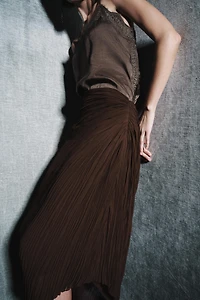 ZW COLLECTION PLEATED MIDI SKIRT