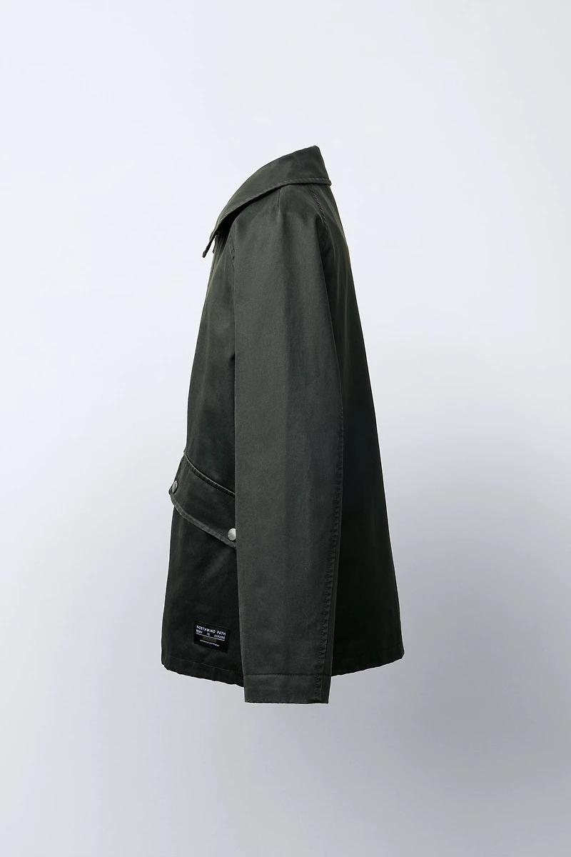 WAXED JACKET WITH LABEL