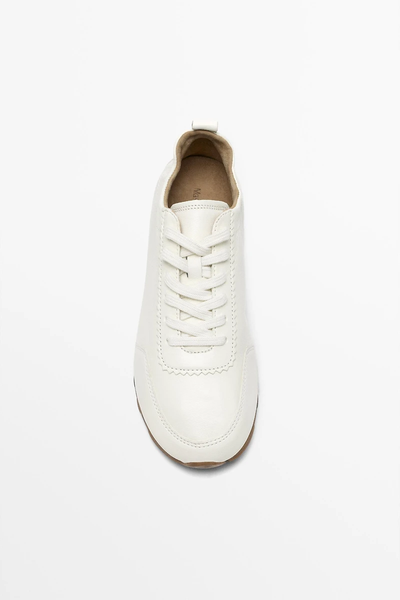 Soft leather trainers